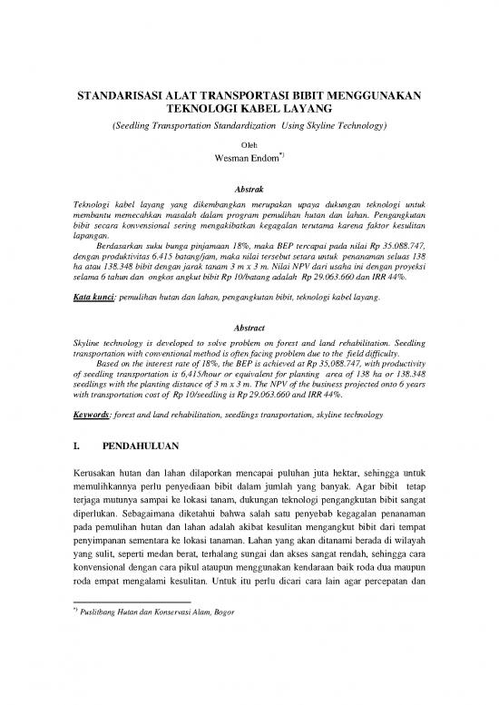 picture Presentasi Usaha 8234 | Standarisasi Alat Transportasi Bibit Menggunakan Teknologi Kabel Layang | Teknik Elektro
